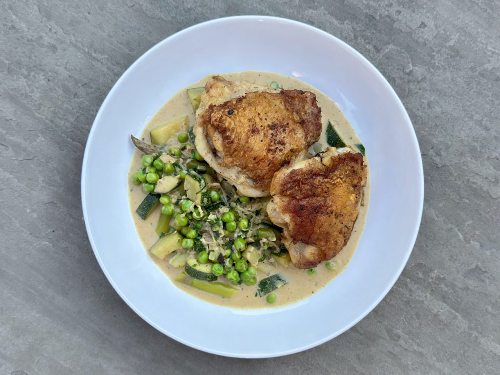 Chicken in White Wine Cream Sauce